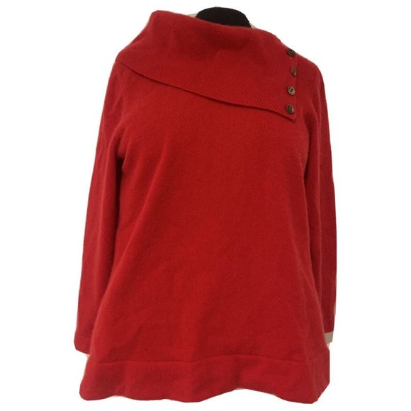 Jones New York Collection Red Cashmere Sweater Women's‎ Size Small - Picture 1 of 10